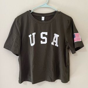 USA Crop Top Shirt